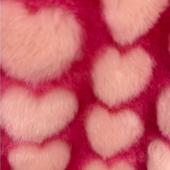 Hello Kitty tote purse Plush Heart Tote Bag Pink Faux Fur - Picture 6 of 8